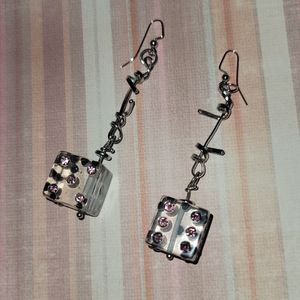 Crystal Dice Earrings